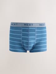 Blue/Green Stripe 5 Pack Hipster Cotton Rich Boxers - Image 5 of 9