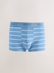 Blue/Green Stripe 5 Pack Hipster Cotton Rich Boxers - Image 6 of 9