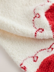 Cream/Red Happy Holidays Matching Family Christmas Cosy Socks 1 Pack - Image 4 of 4