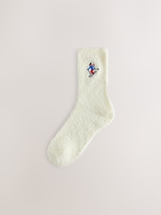 Red/Blue Fairisle Ski Cosy Ankle Socks 2 Pack - Image 3 of 5