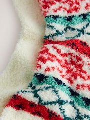 Red/Blue Fairisle Ski Cosy Ankle Socks 2 Pack - Image 5 of 5