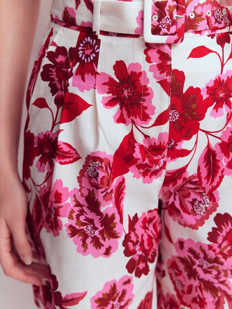 Boden Pink Chelsea Belted Tailored Shorts - Image 2 of 7 Boden Pink Chelsea Belted Tailored Shorts - Image 2 of 7