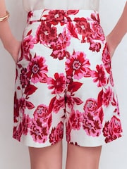 Boden Pink Chelsea Belted Tailored Shorts - Image 3 of 7