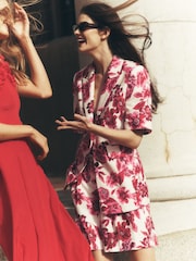 Boden Pink Chelsea Belted Tailored Shorts - Image 6 of 7