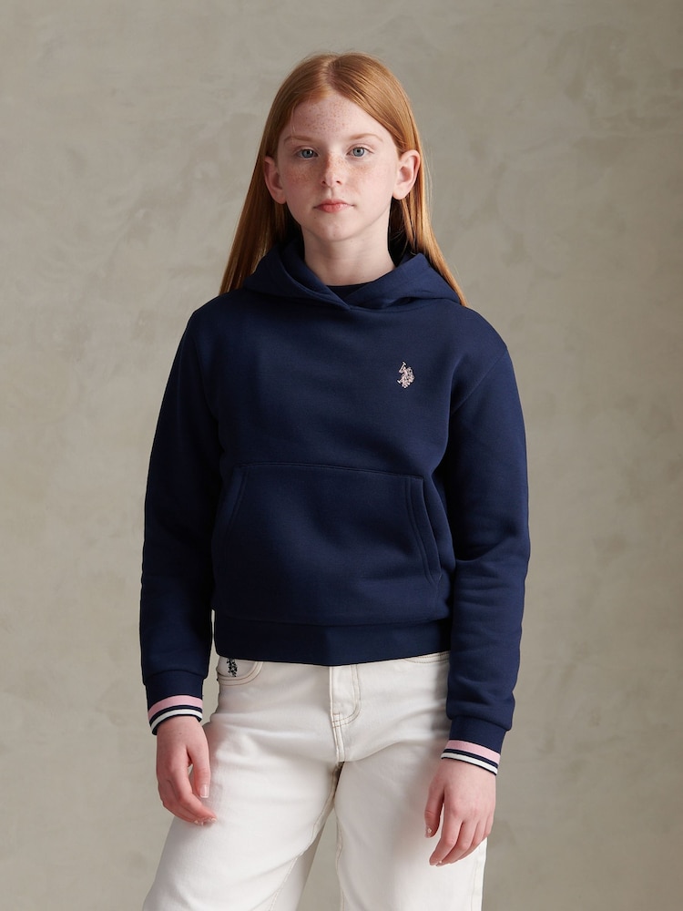 U.S. Polo Assn. Blue Double Horsemen Over The Head Hoodie - Image 1 of 7 U.S. Polo Assn. Blue Double Horsemen Over The Head Hoodie - Image 1 of 7