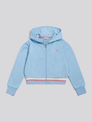 U.S. Polo Assn Blue Rainbow Stripe Double Horsemen Zip Hoodie - Image 5 of 7
