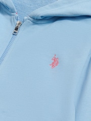 U.S. Polo Assn Blue Rainbow Stripe Double Horsemen Zip Hoodie - Image 7 of 7