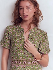 فستان جيرسيه متوسط الطول بطيّات Amber من Boden - Image 2 of 6