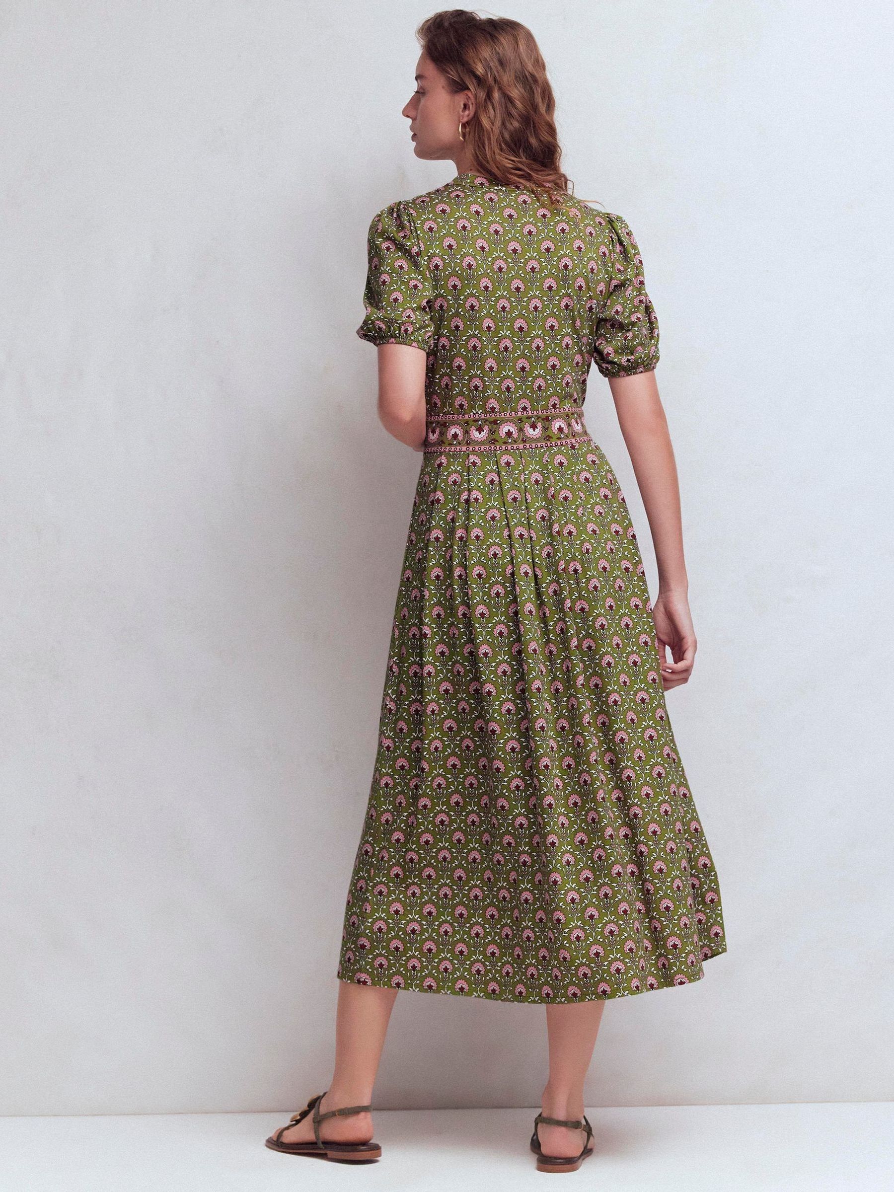 Buy Boden Green Amber Pleat Jersey Midi Dress from Next USA