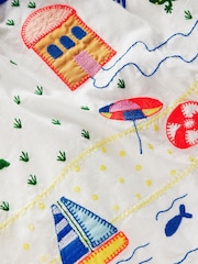 Boden Cream Logo Sun Dress - Image 3 of 3