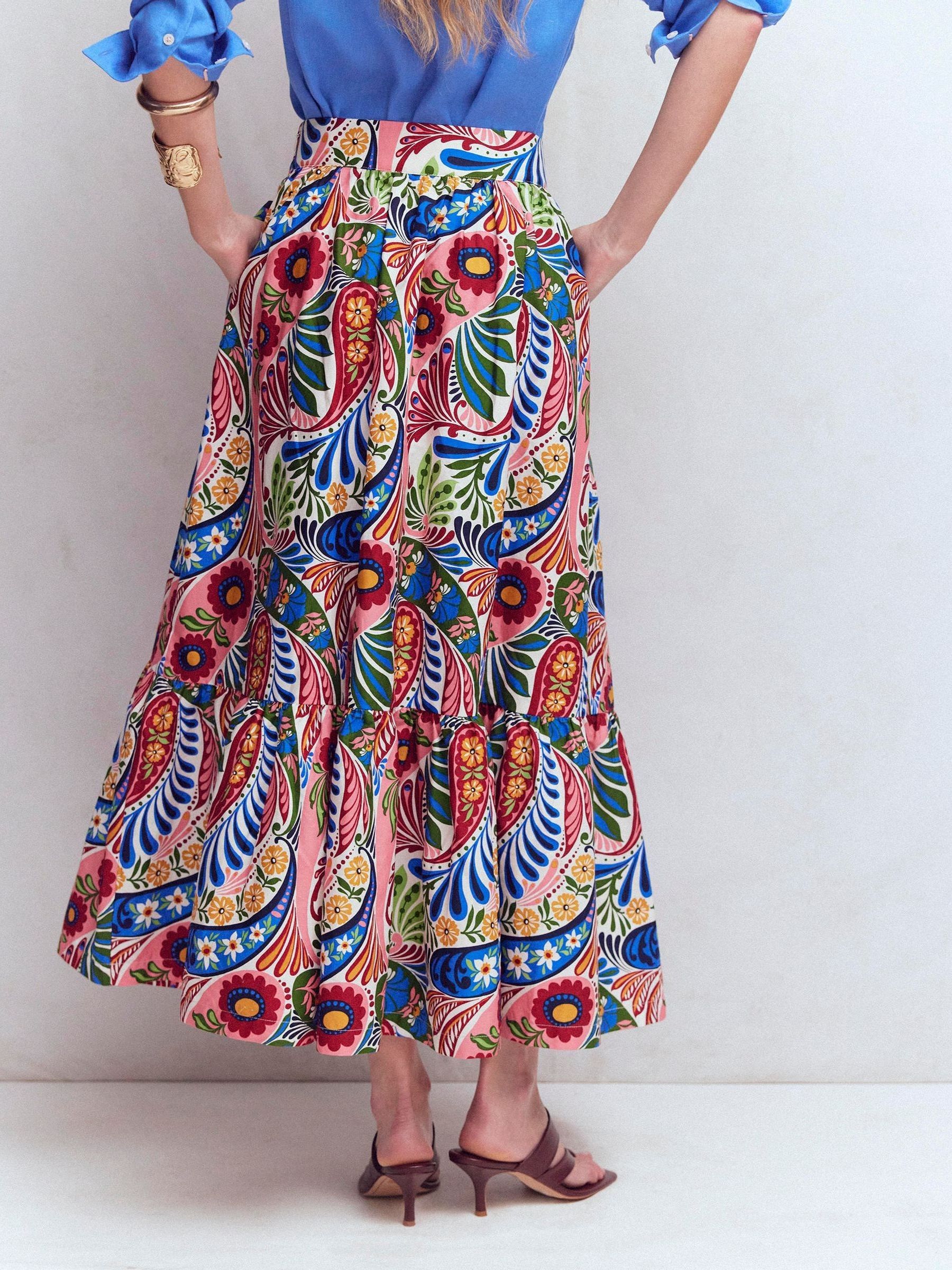 Buy Boden Blue Abigail Poplin Maxi Skirt from Next USA