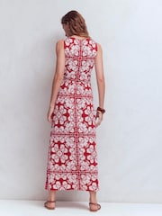 Boden Red Antonia Jersey Maxi Dress - Image 3 of 6