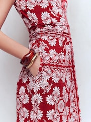 Boden Red Antonia Jersey Maxi Dress - Image 5 of 6