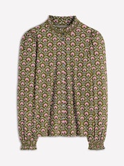 Boden Green Effie Smocked Detail Shirt - Image 1 of 1