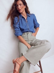 Boden Blue High Rise Wide Leg Jeans - Image 6 of 7