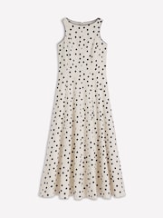 Boden Cream Annet Linen Blend Midi Dress - Image 7 of 7