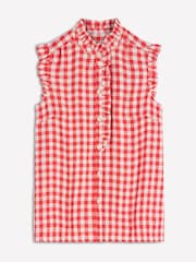 Boden Red Isabel Sleeveless Linen Top - Image 6 of 6