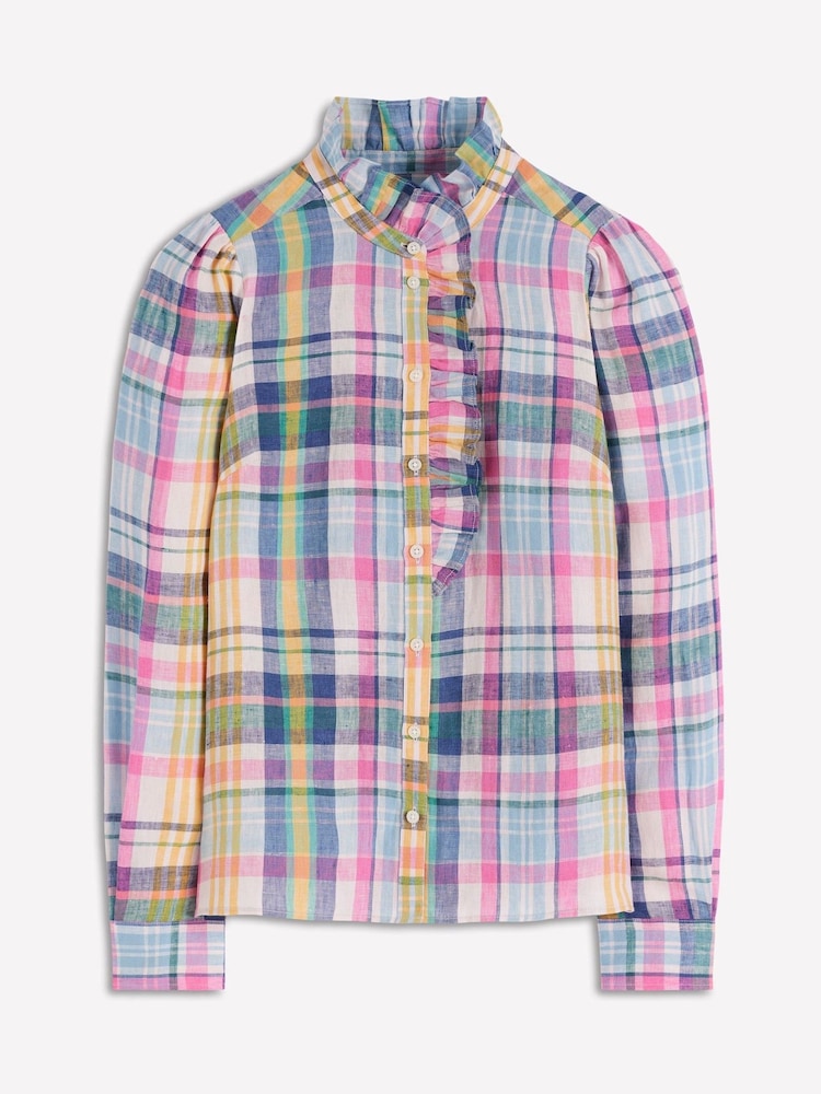 Boden Green Isabel Ruffle Linen Shirt - Image 4 of 4