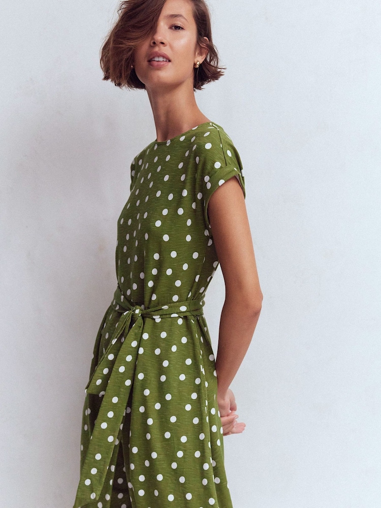 Boden Green Eve Jersey Midi Dress - Image 2 of 6 Boden Green Eve Jersey Midi Dress - Image 2 of 6