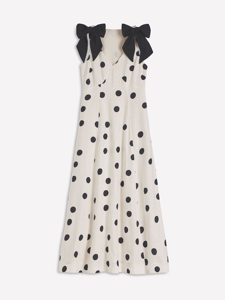 Boden Bow Detail Linen Empire Dress - Bild 7 von 7 Boden Bow Detail Linen Empire Dress - Bild 7 von 7