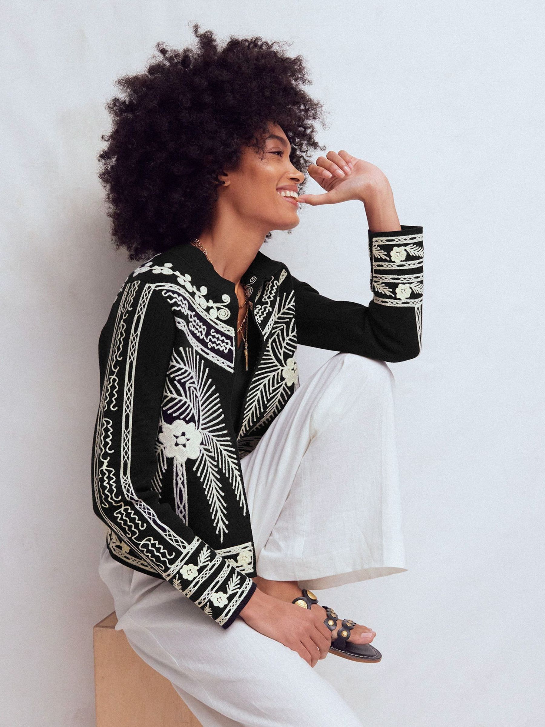 Buy Boden Black Elena Stand Neck Jacket from Next USA