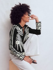 Boden Black Elena Stand Neck Jacket - Image 5 of 7