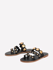 Boden Black Asymmetric Disc Mule Sandals - Image 3 of 5