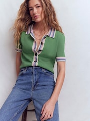 Boden Crochet Trim Cardigan - Imaginea 1 din 6