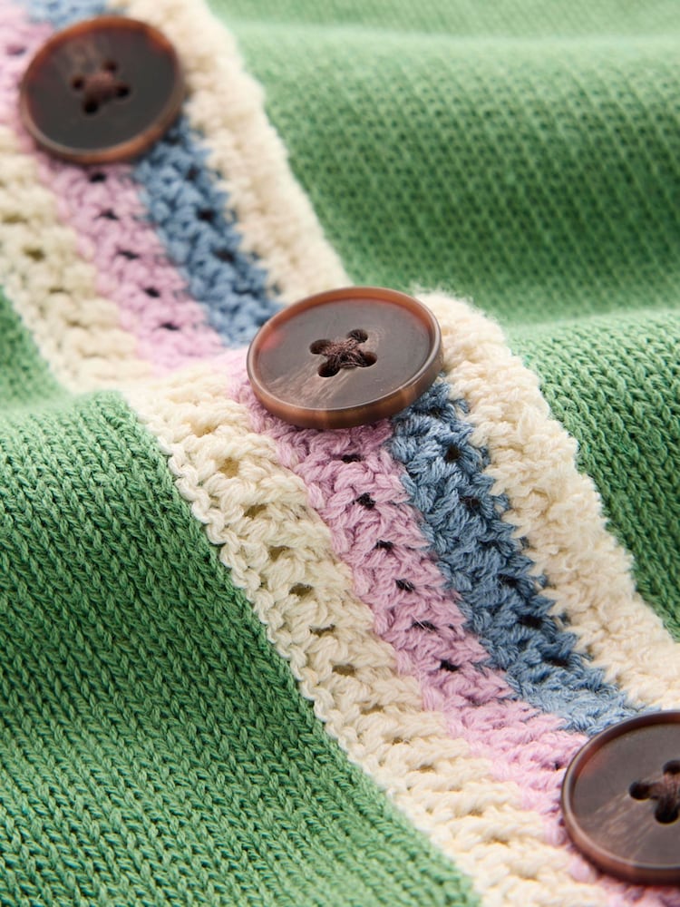 Boden Crochet Trim Cardigan - Imaginea 6 din 6