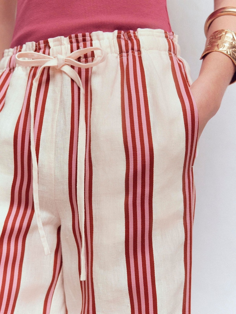 Boden Pink Islington Linen Trousers - Image 2 of 8