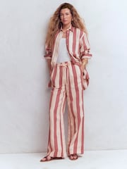 Boden Pink Islington Linen Trousers - Image 6 of 8