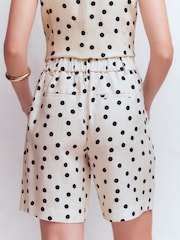 Boden Cream Kensington Linen Shorts - Image 3 of 6