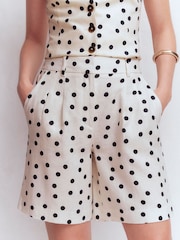 Boden Cream Kensington Linen Shorts - Image 5 of 6