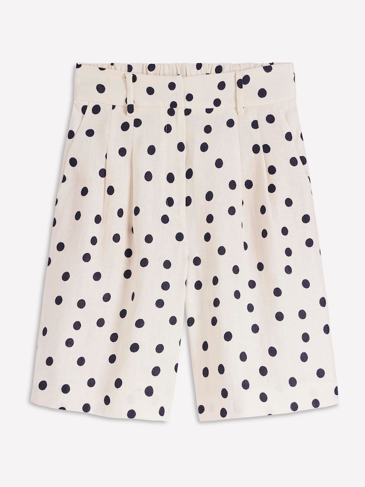 Boden Cream Kensington Linen Shorts - Image 6 of 6