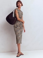 Boden Pink Delilah Twist Midi Dress - Image 1 of 6