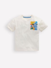 Boden Cream Front & Back Graphic T-shirt - Image 1 of 3