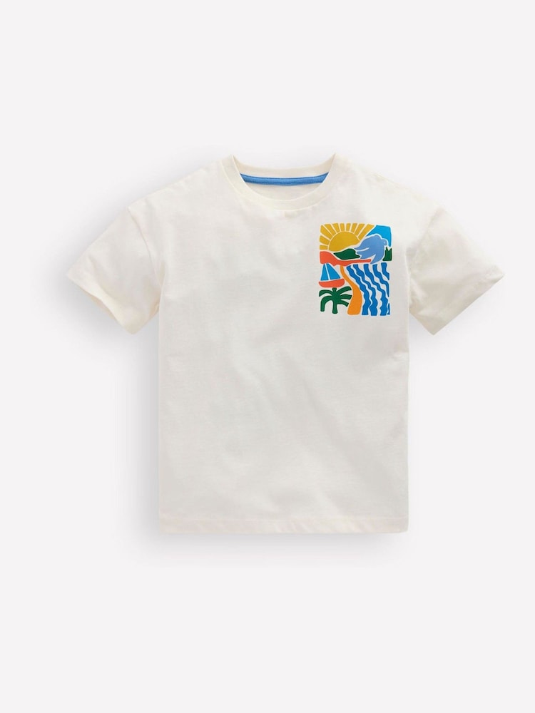 Boden Cream Front & Back Graphic T-shirt - Image 1 of 3
