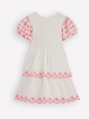 Boden Cream Broderie Rara Jersey Dress - Image 2 of 3