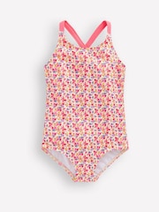 Cream - Costum de baie cu imprimeu și spate încrucișat Boden - Imaginea 1 din 3