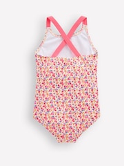 Cream - Costum de baie cu imprimeu și spate încrucișat Boden - Imaginea 2 din 3