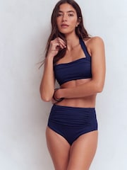 Boden Navy Blue Kythira Ruched Bikini Top - Image 4 of 7