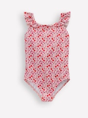 Boden Pink Hallie Frill Strap Swimsuit - Image 1 of 3