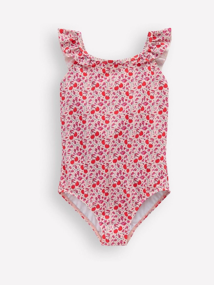 Boden Pink Hallie Frill Strap Swimsuit - Image 1 of 3