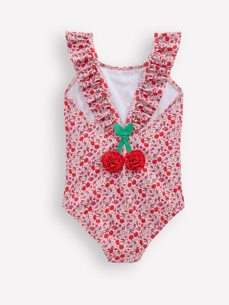 Boden Pink Hallie Frill Strap Swimsuit - Image 2 of 3