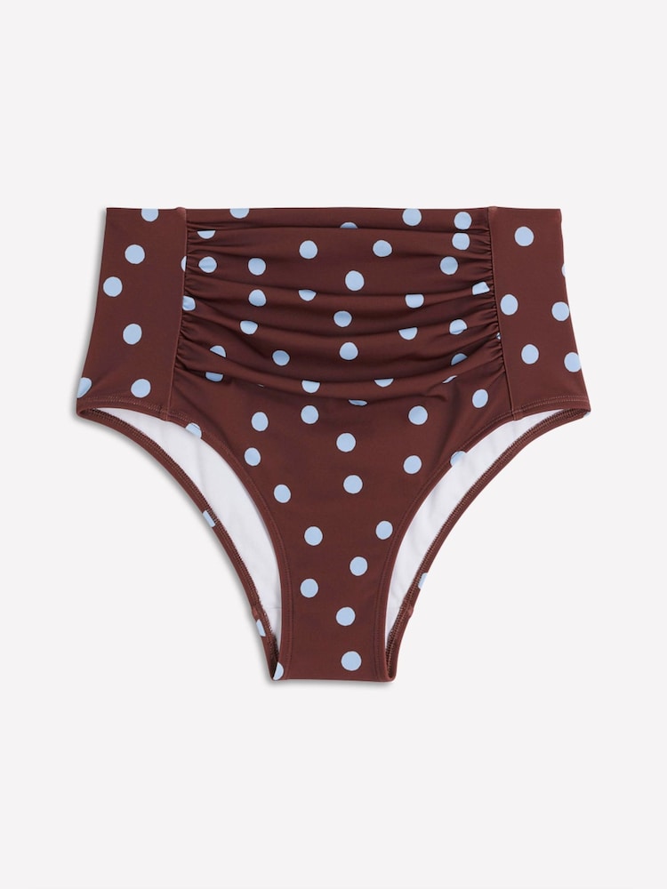 Boden Brown Kythira Ruched Bikini Bottom - Image 1 of 2 Boden Brown Kythira Ruched Bikini Bottom - Image 1 of 2