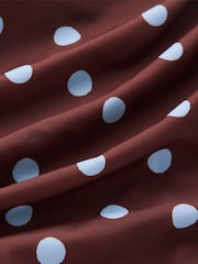 Boden Brown/Blue Spot Kythira Ruched Bikini Bottom - Image 7 of 7