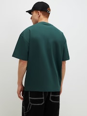River Island Green Oversized Badge T-Shirt - Image 2 of 4