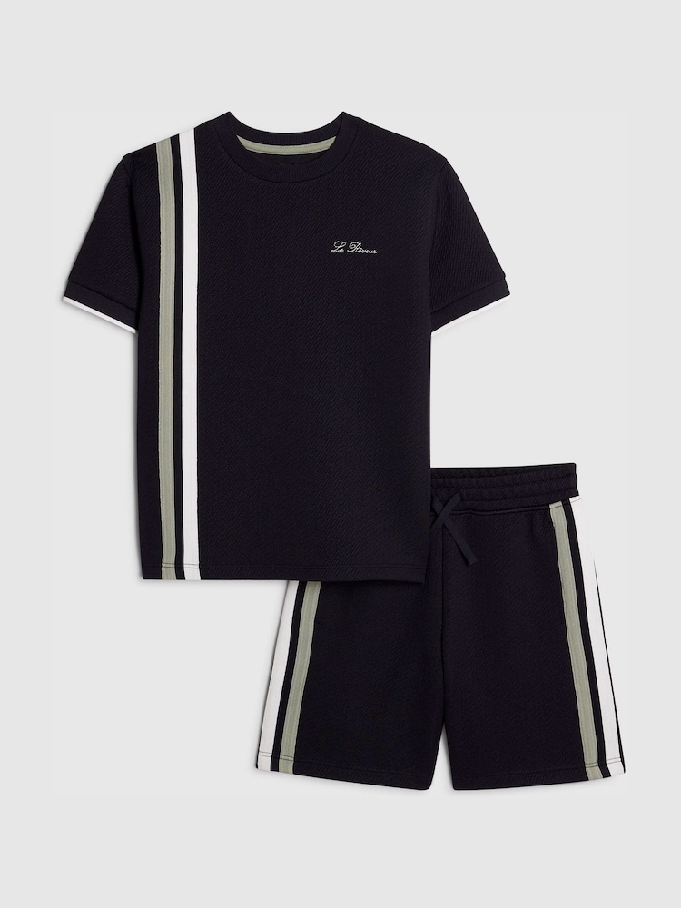 River Island Smart Textured T-paita ja shortsit -setti - Kuva 1 / 5