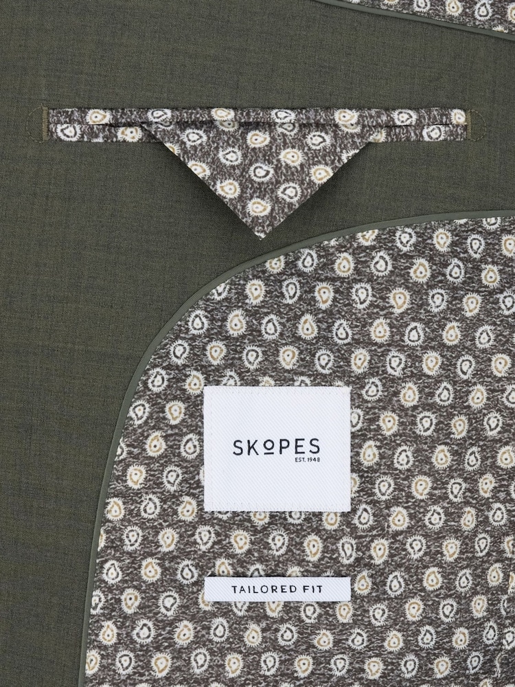 Skopes Green Rozario Tailored Fit Suit Jacket - Image 8 of 8