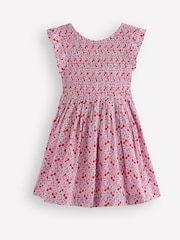 Boden Pink Bow Back Flutter Sleeve Dress - Image 1 of 3